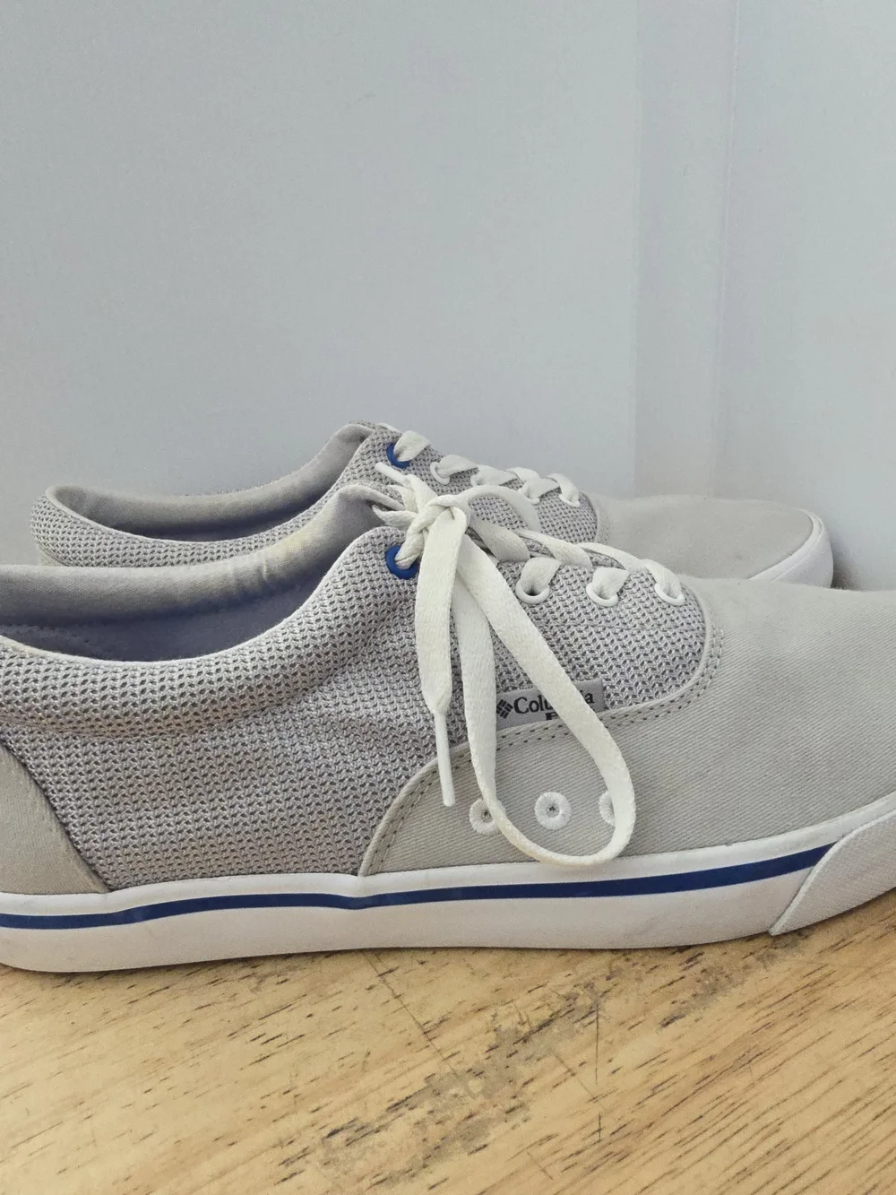 Columbia Men's Slack Tide Light Gray Canvas Boat Shoes